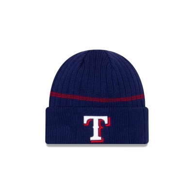 Blue Texas Rangers Hat - New Era MLB Sport Knit Beanie USA6820947